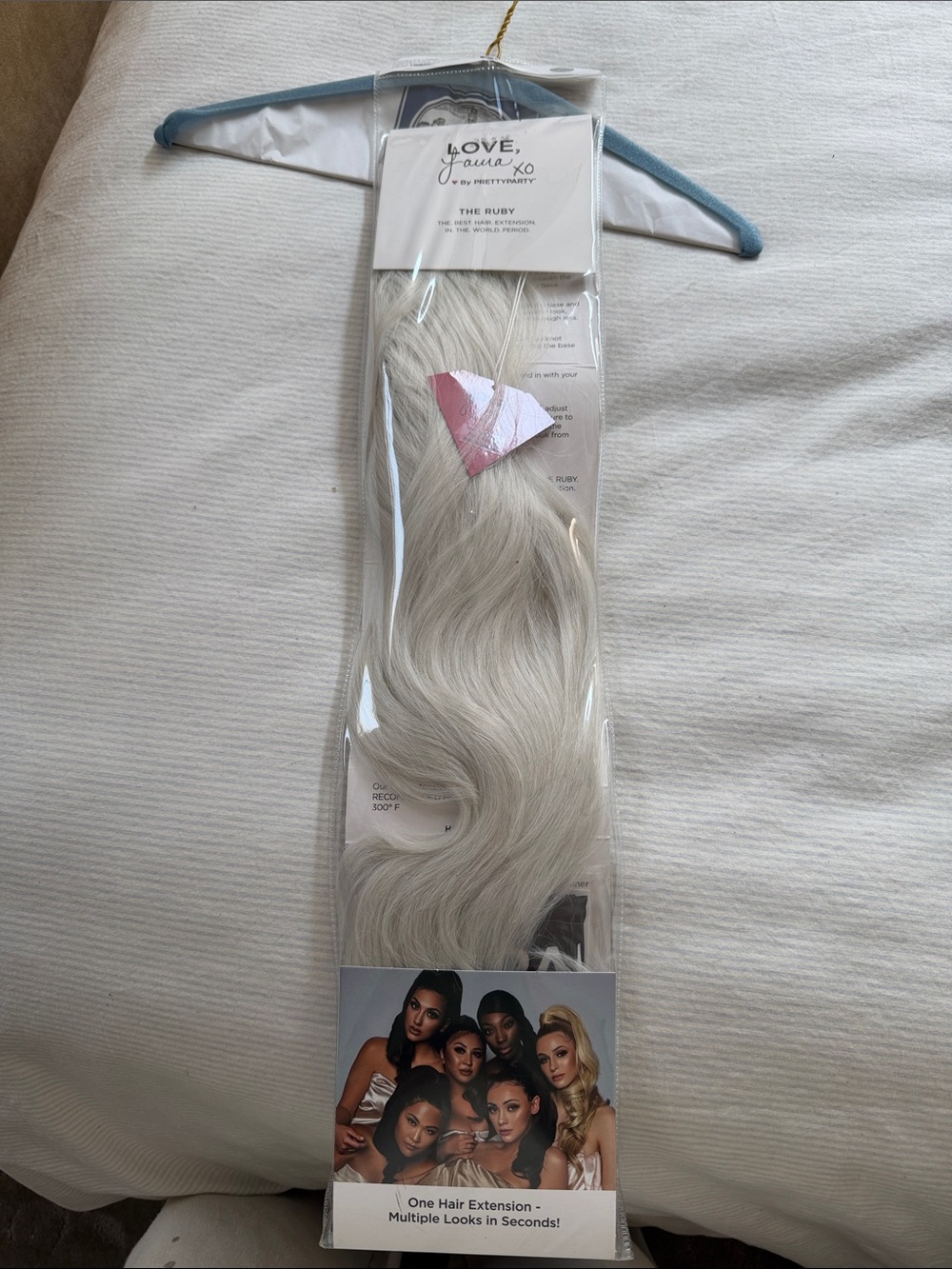 The Ruby Clip-In pony tail Extension - Silver platinum 26”